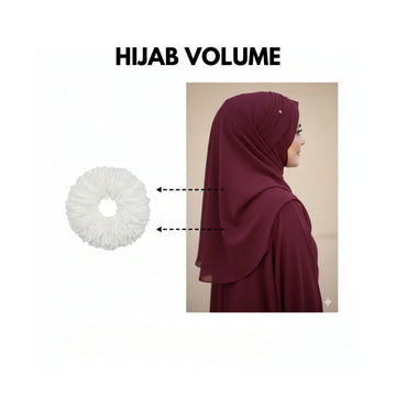 Hijab Volumizer Scrunchie | White