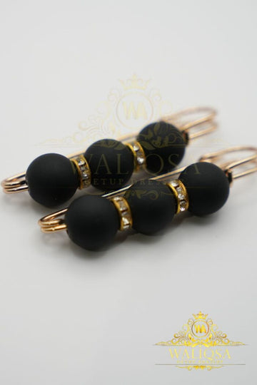 Black Brooch Pin (Pair Of 2)